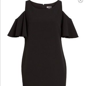 Chelsea28 Peek-A-Boo Cold Shoulder Shift Dress